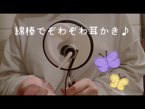 【ASMR】綿棒でぞわぞわ耳かきします♪（無言_No Talking）【音フェチ】