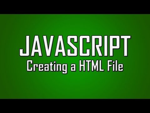 Learn JavaScript - #1 - Creating HTML File