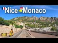 Driving from Nice to Monaco along the Côte d'Azur (aka French Riviera)