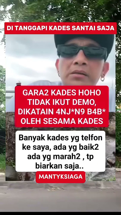 KADESHOHO TAK IKUT DEMO. DI CIBIR. TANGGAPI SANTAI SAJA.