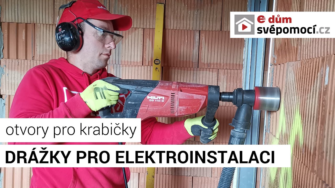 032# Drážky pro kabely a otvory pro krabičky - příprava na elektroinstalace | e4 dům svépomocí