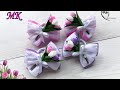 Нежные Весенние Банты "Тюльпаны" / МК Канзаши / DIY Bows from ribbons " Tulips"