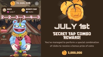 How to unlock MemeFi secret combo today (July 1st) | Working combo for Level 1 - 11