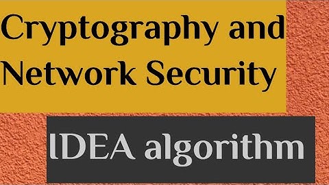 IDEA algorithm in cryptography and network security