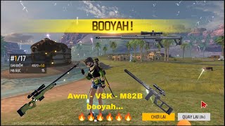 Otg mobile, Awm - m82b, vsk. 1vs4 booyah... Free Fire.