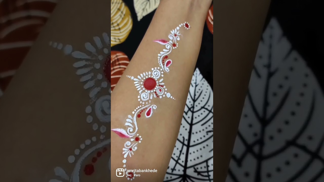 easy bengali bridal bindi design kolka bindi 