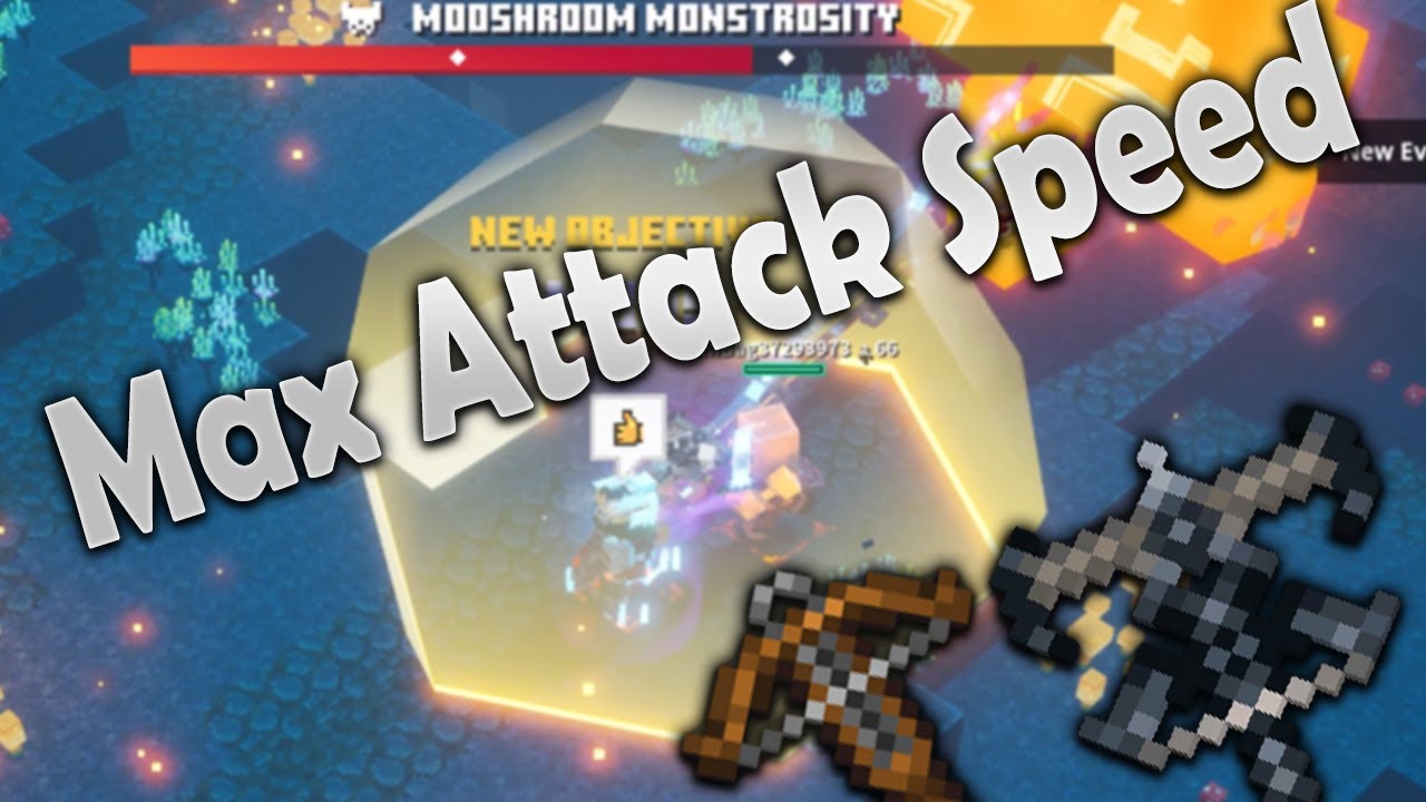 [Minecraft Dungeons]Max Attack Speed Looks Like Melee 12 (Crossbow