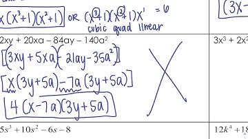 Video Notes: Factoring by Grouping Part 2