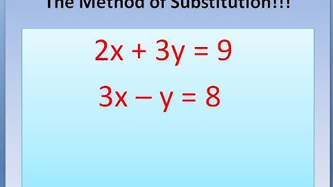 CXC Math - Simultaneous Equations - The Method of Substitution Made Easy!!!!!