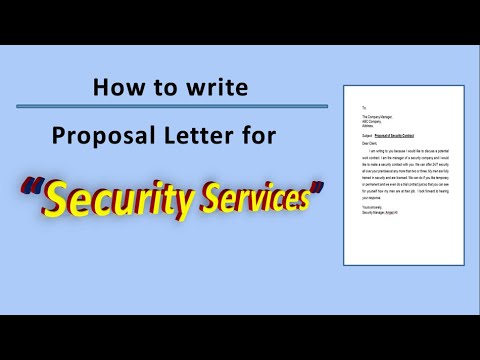 security services proposal cover letter