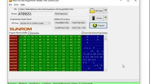 How to use 8051 ISP Programmer to download HEX file in microcontroller