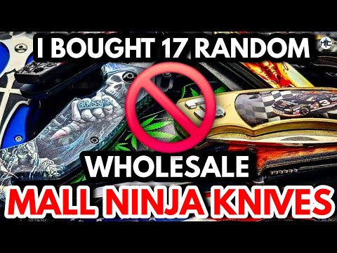 I Bought A Box Of 17 Random Wholesale Mall Ninja Knives - What I Found Was EPIC (Terrible)