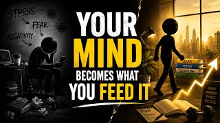 Your Mind Becomes What You Feed It | Powerful Motivation for Self Growth stick man 