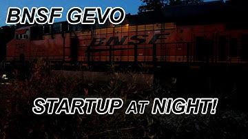 BNSF GEVO starting and then throttling up!