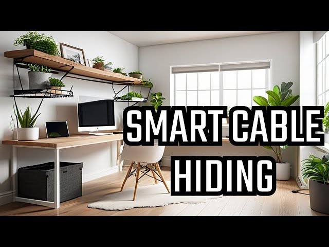 Genius Way to Hide Cord Clutter Cable Management Office or Home (No more  MESSY cables on your floor) 