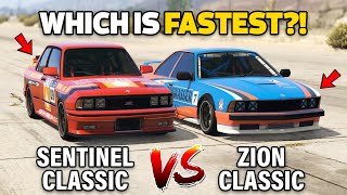 GTA 5 ONLINE - ZION CLASSIC VS SENTINEL CLASSIC (WHICH IS FASTEST?)