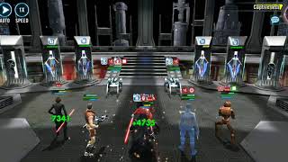 Star Wars Galaxy of Heroes: Darth Malak with Darth Revan battle (Failed)