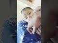 Cute baby funny whatsup status 6 months old babys funny fight with dad