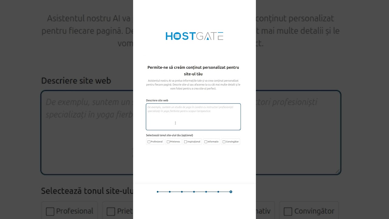 HOSTGATE AI - Site Wordpress in 60 de secunde cu ajutorul AI