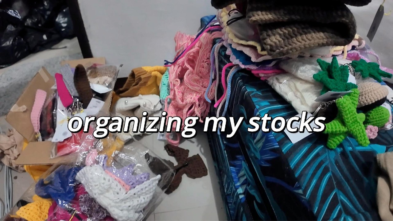 Organizing My Crochet Stocks from the Ayala Serin Market - PapiTofi Vlogs