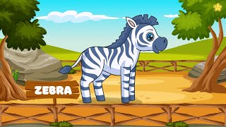 Animals At The Zoo | Learning About Zoo Animals | Vocabulary video for kids