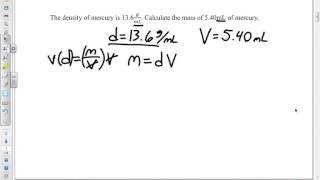 General Chemistry Basic Concepts: Density Problems