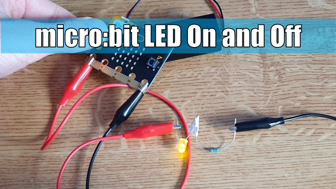 How to make an LED turn on and off with a micro:bit - YouTube