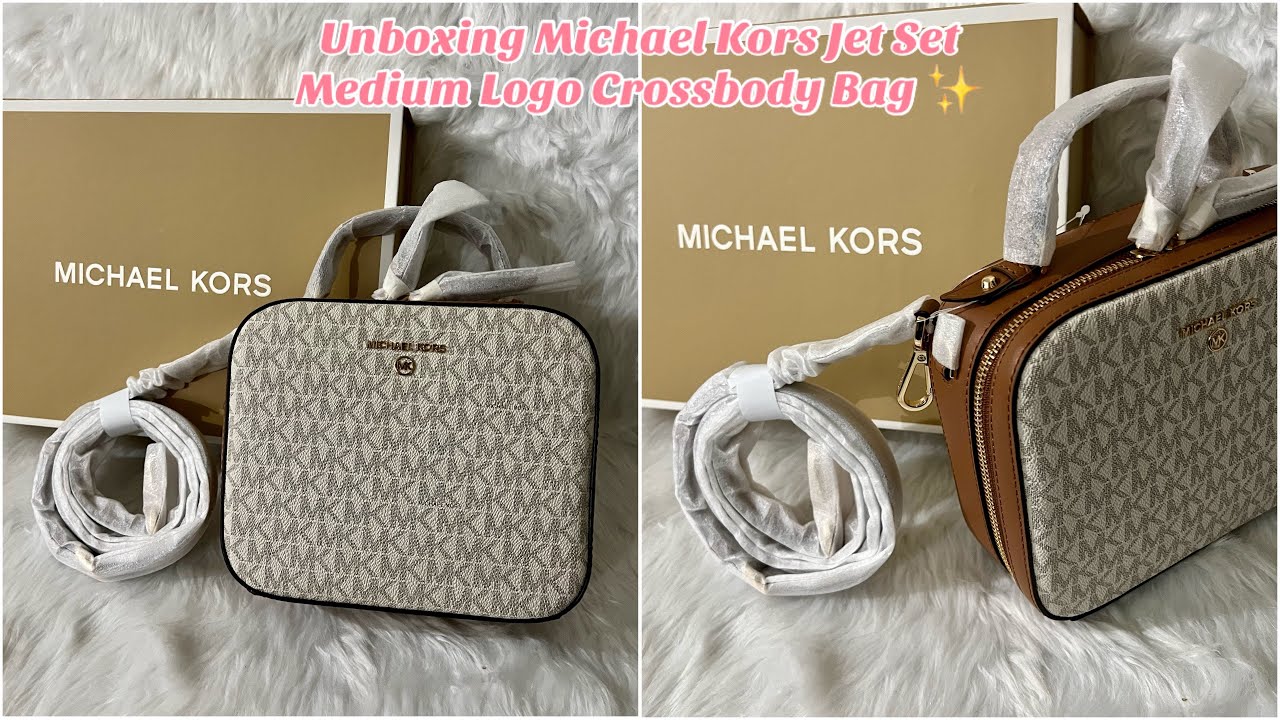 Unboxing Michael Kors Jet Set Medium Logo Crossbody Bag ✨