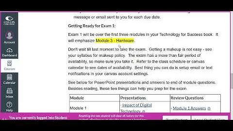 COSC 1301 Taking Exams