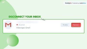 How-to disconnect your inbox from HubSpot.