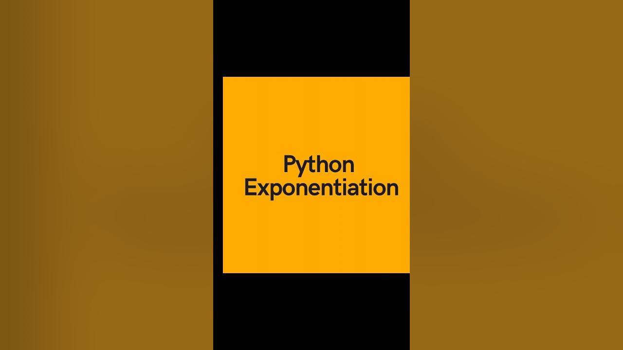 How to perform exponentiation operation in Python #pythonforbeginners # ...