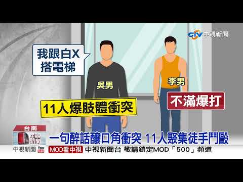 一句醉話釀口角衝突 11人聚集鬥毆│中視新聞 20220103