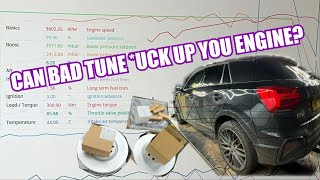 Now we know why the Seat Cupra 290 had a cracked cylinder head ... Audi Q2 for service and new brake