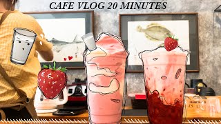 CAFE VLOG #EP17 🍓🥛20 minutes Maya Coffee - relax from stressing 🥛🍓 #카페브이로그 #cafevlogthailand