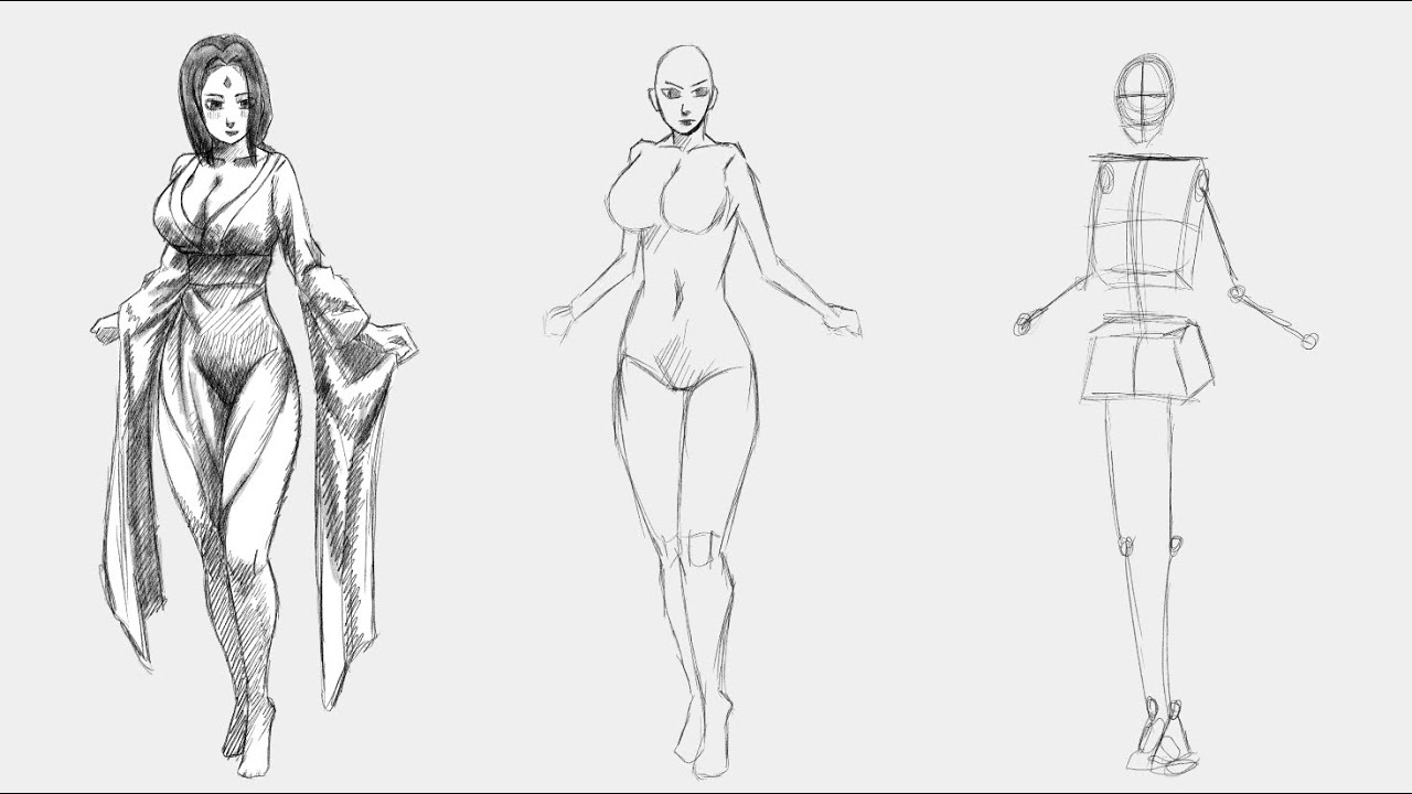 Basic Anatomy Drawing For Beginners - YouTube