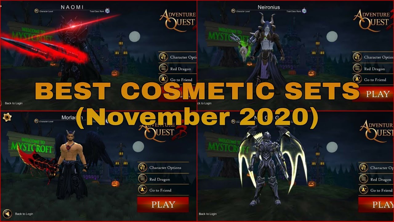 AQ3D Best Cosmetic Sets! (November 2020) YouTube