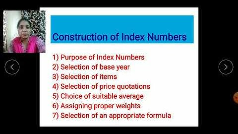 Construction of Index Numbers