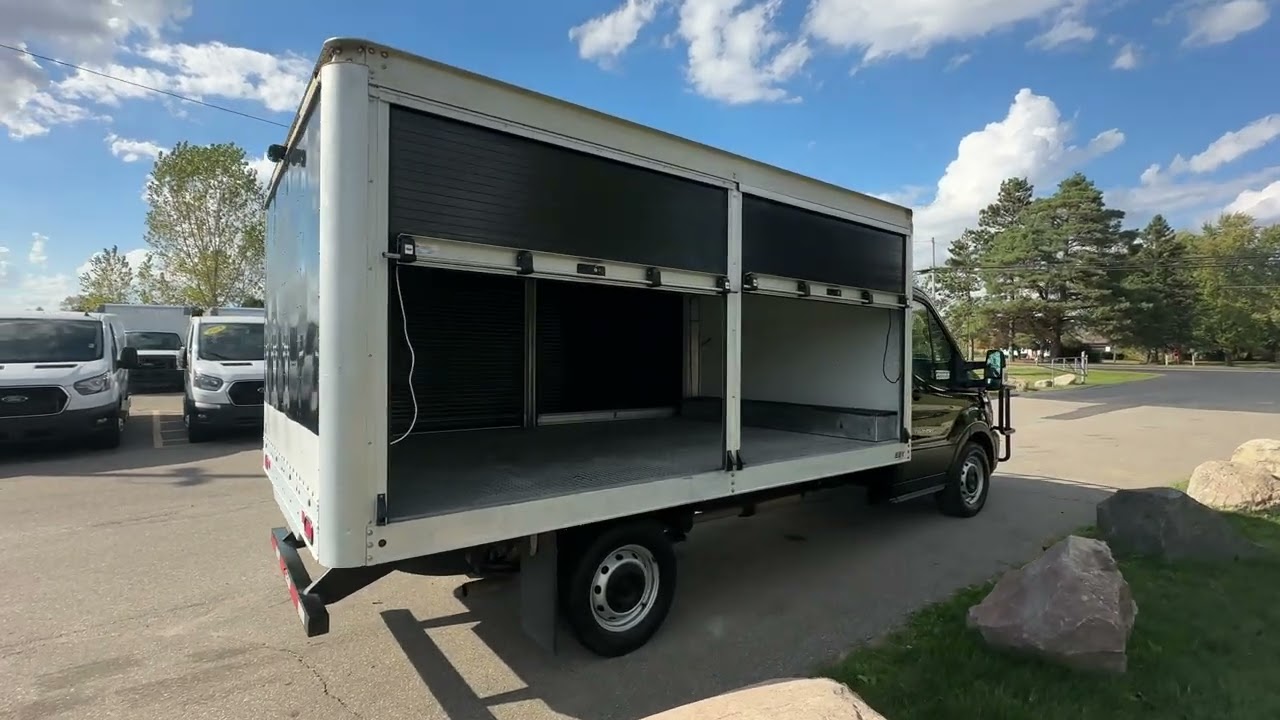 2020 FORD TRANSIT WITH 12' BOX SIDE ROLL UP DOORS "ONLINE AUTO COMMERCIAL" 810-215-1111