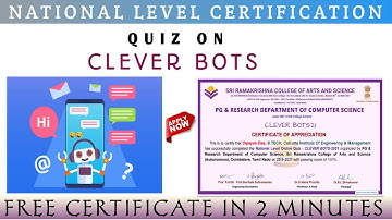 Quiz On Clever Bots | Free Online Certification | Technical Quiz On Robotics and Automation | Techno