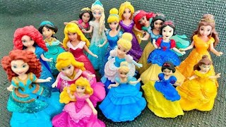 Some Lot's of Disney Princess,. with Unboxing Satisfying video Miniature Dolls No Talking Video ASMR