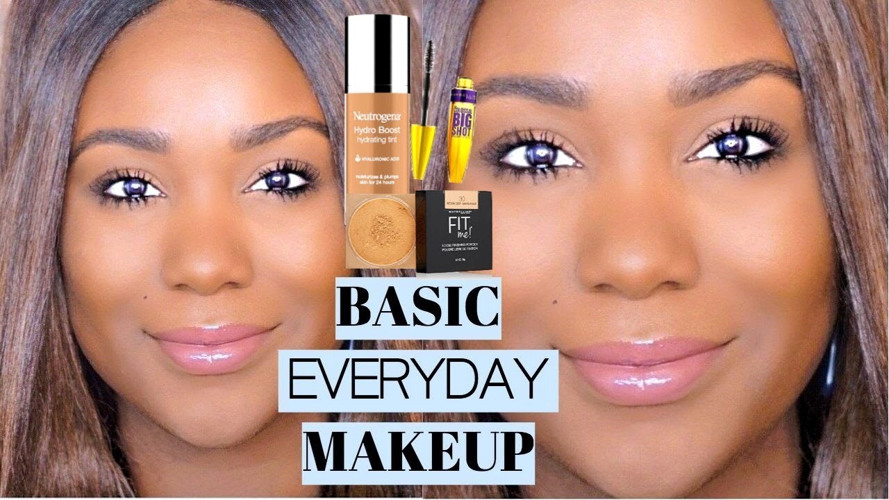 OILY SKIN Natural Soft Glam Makeup Tutorial Black Women Makeup For