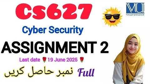 CS627 ASSIGNMENT 2 SOLUTION 2025 ||CS627 ASSIGNMENT 2 2025 ||#cs627 #assignment  #2025