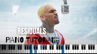 Residuals | Chris Brown | Piano Tutorial