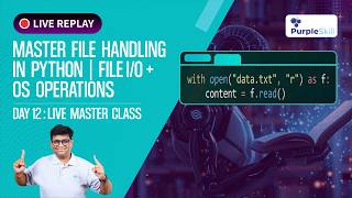 Master File Handling in Python | File I/O + OS Operations #python #filehandling #pythontutorial