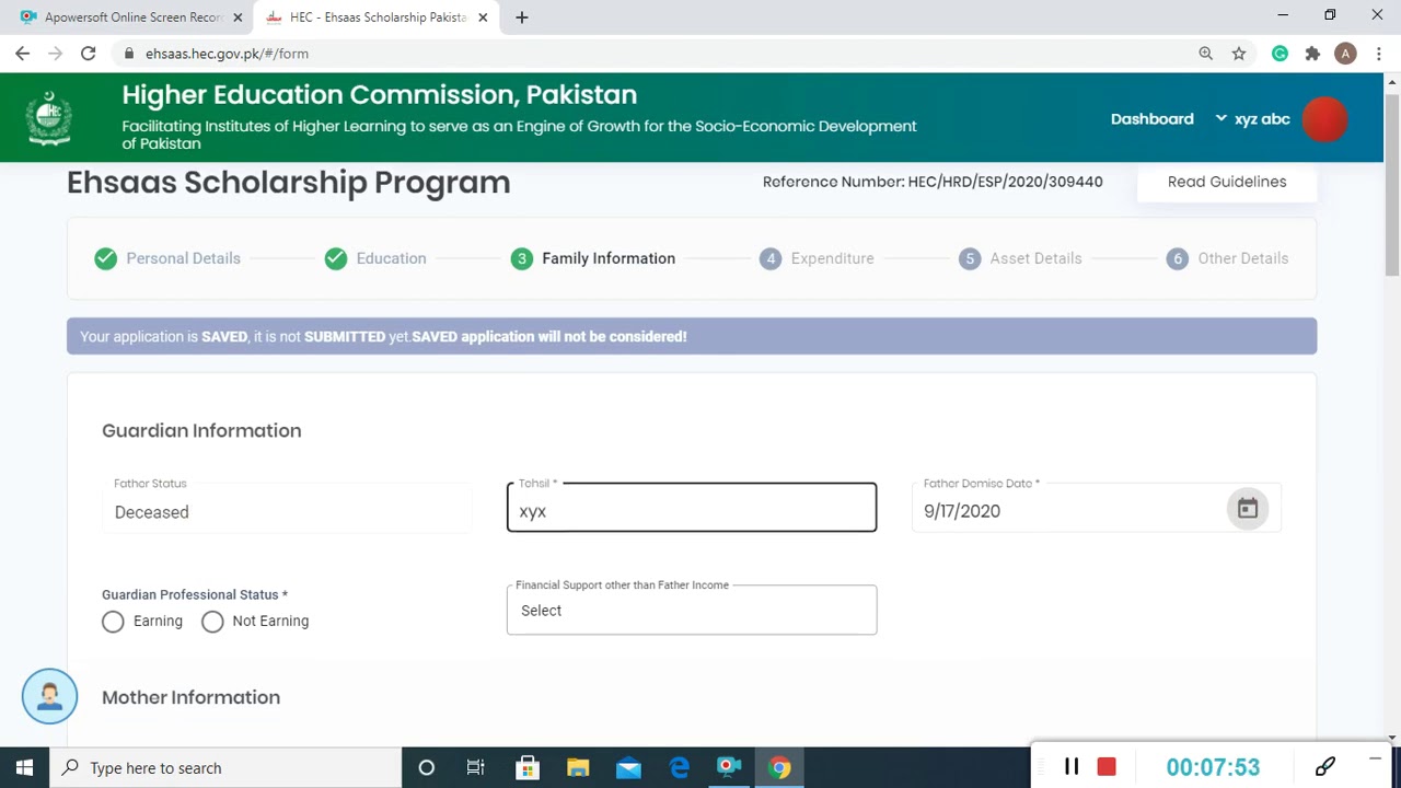 How to fill online form of ehsaas scholarship, Ehsaas scholarship phase 2 online registration.