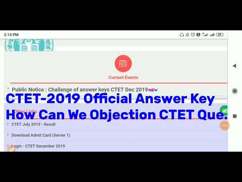 CTET-2019 Official AnswerKey. How We Checked & Objection Our Question