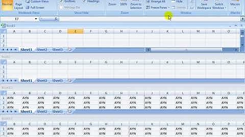 39 Excel 2007 View Tab Part 1