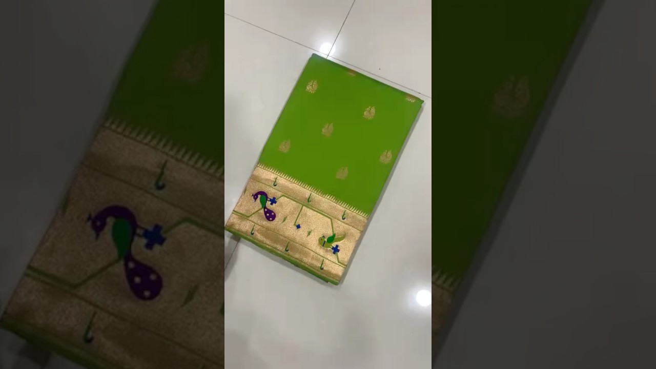 Pure Kanchipuram Paithani Silk Parrot Design Saree