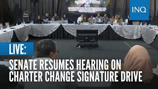 LIVE:  Senate resumes hearing on Charter change signature drive
