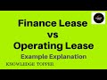 Finance lease vs Operating lease | Operating lease vs Capital lease | Operating vs Finance Lease